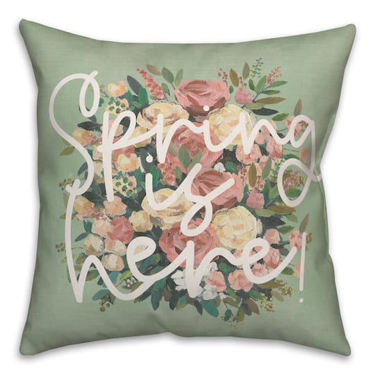 Michaels, Spring is Here Floral Throw Pillow – Category: Pillows, Throws, Table Linens, & Runners